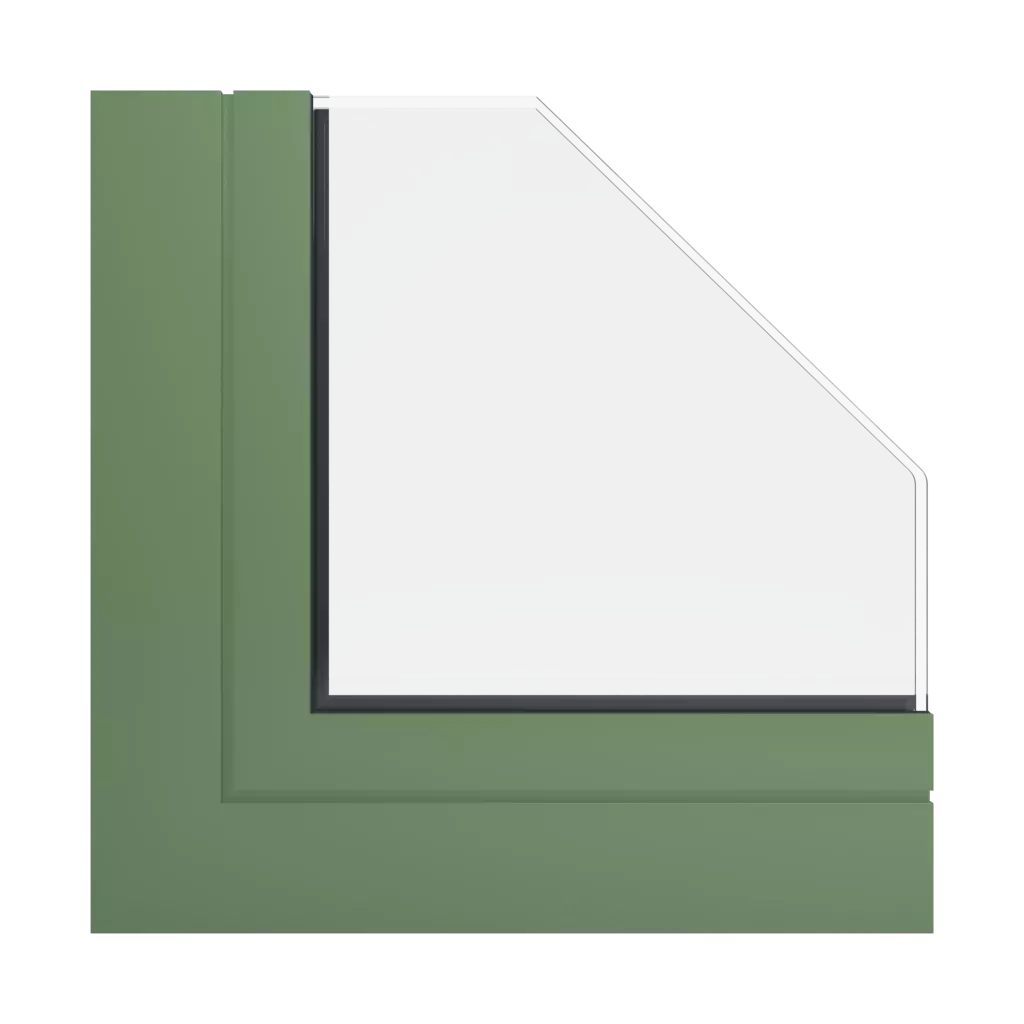 RAL 6011 Reseda green products facade-windows    