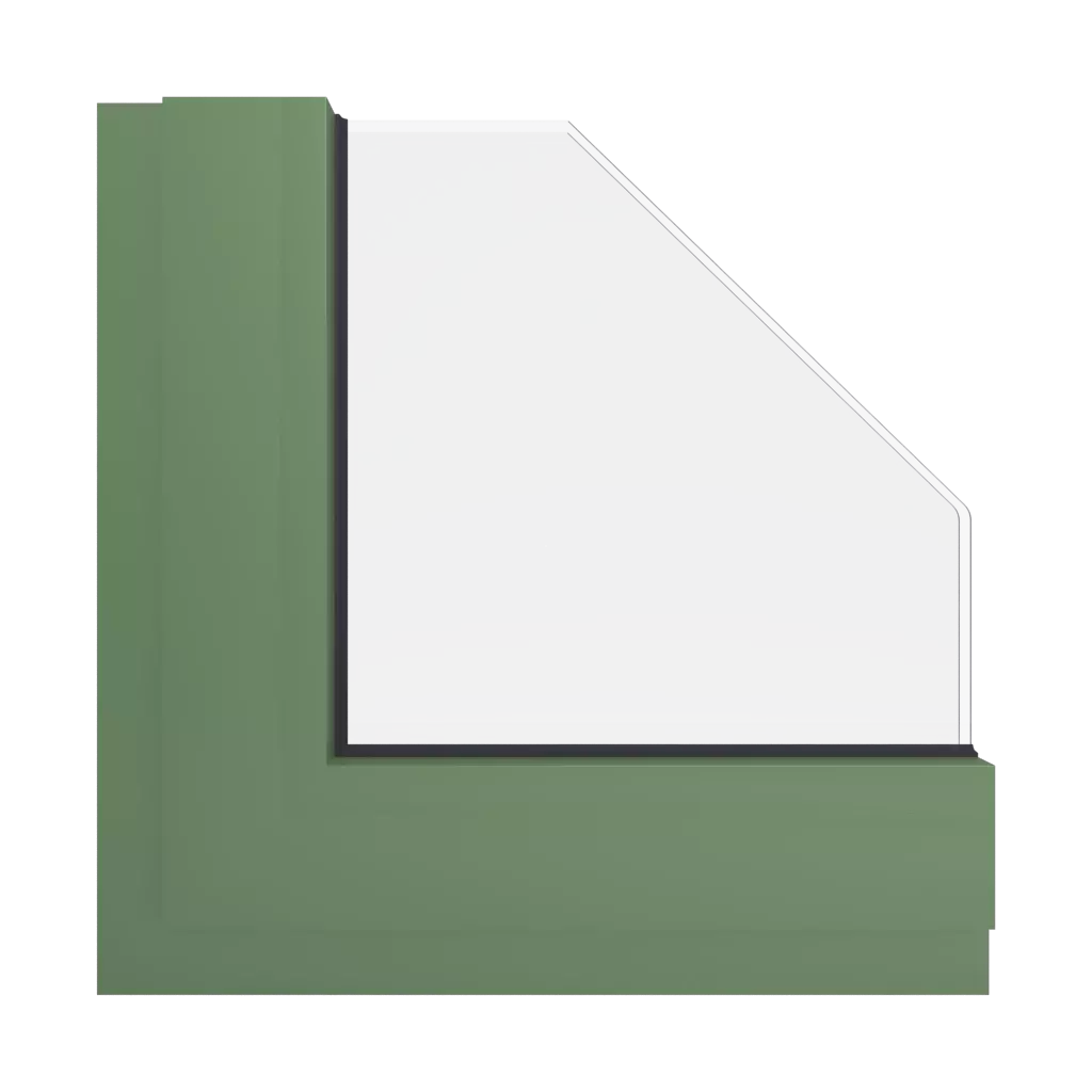 RAL 6011 Reseda green windows window-color aluminum-ral ral-6011-reseda-green-2 interior