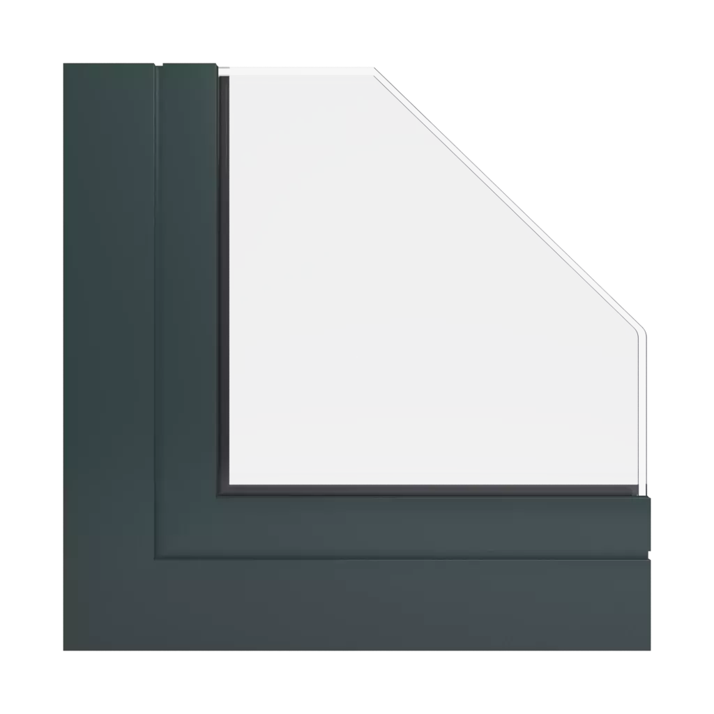 RAL 6012 Black green windows window-profiles ponzio pe96