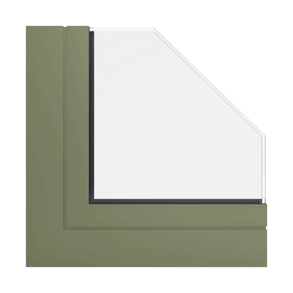 RAL 6013 Reed green windows window-profiles aluprof mb-78ei-dpa