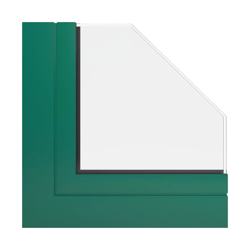 RAL 6016 Turquoise green windows window-profiles aliplast ultraglide-%E2%9C%A8