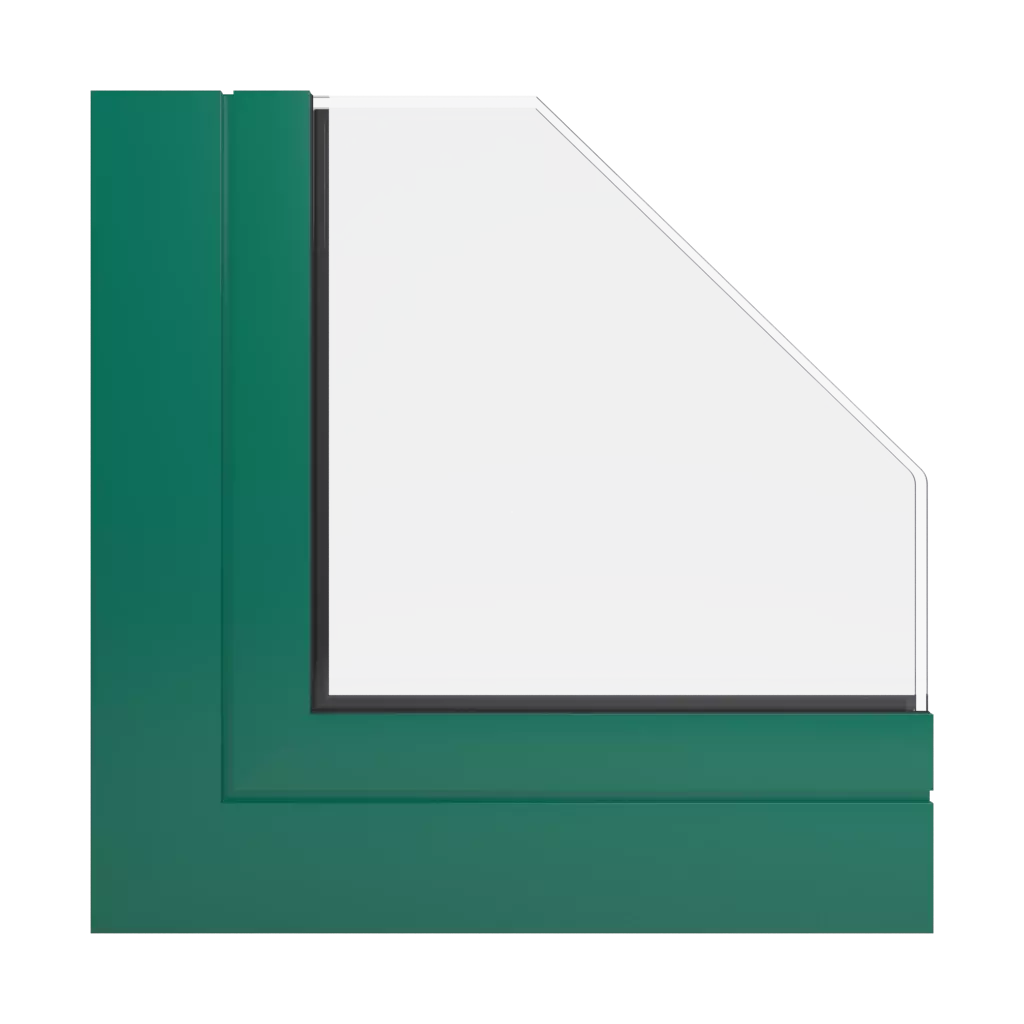 RAL 6016 Turquoise green windows window-profiles ponzio sl1600tt-hi