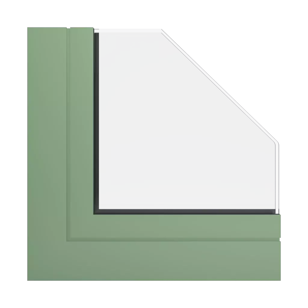 RAL 6021 Pale green windows window-profiles ponzio pe78n