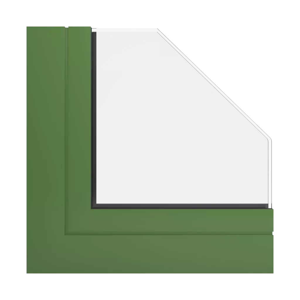 RAL 6025 Fern green windows window-profiles aluprof mb-openslide