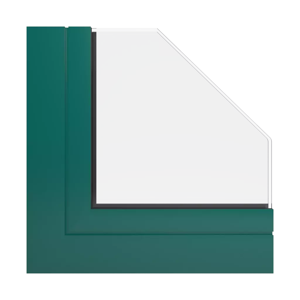 RAL 6026 opal green windows window-profiles aliplast star