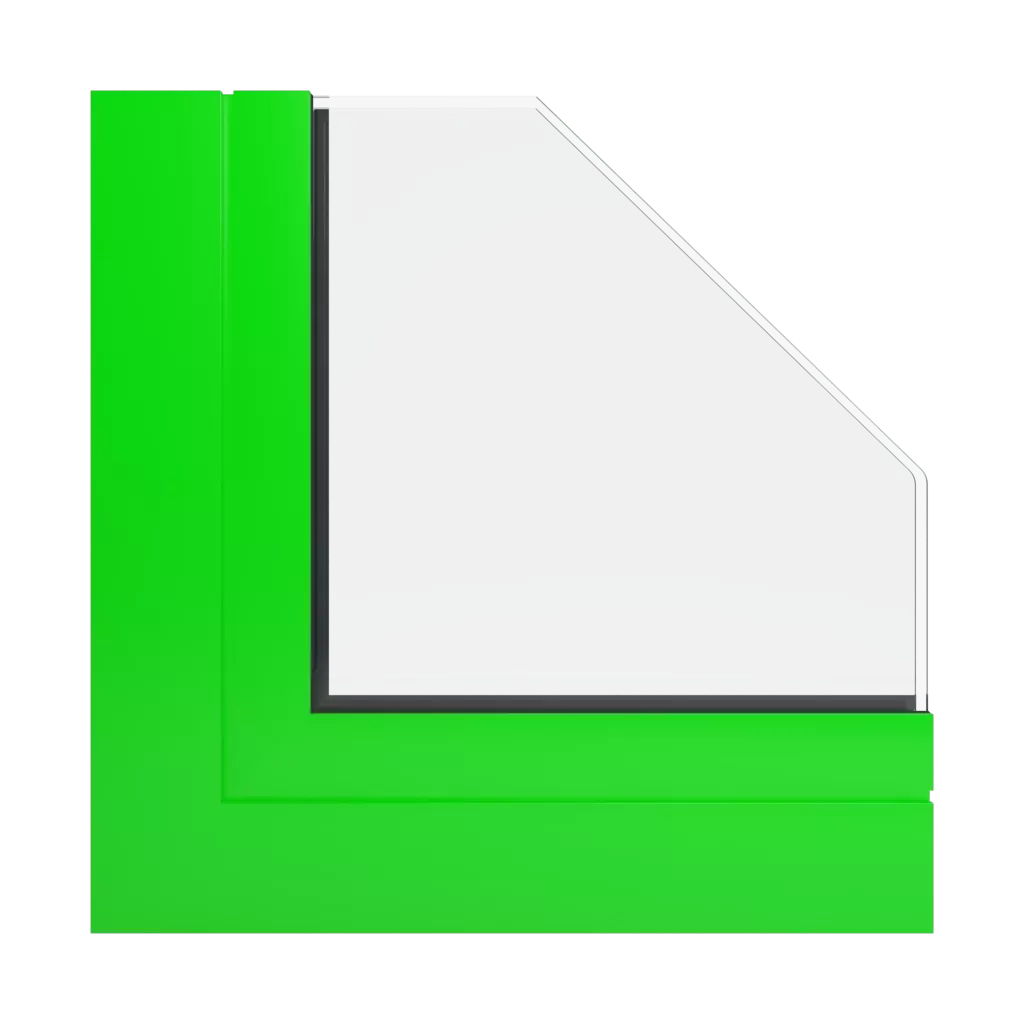 RAL 6038 Luminous green windows window-profiles aluprof mb-openslide