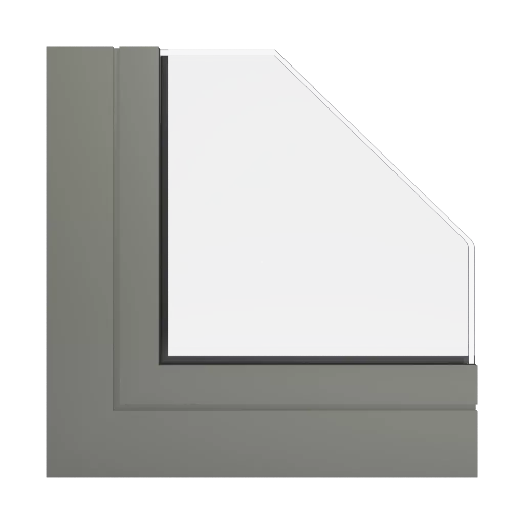 RAL 7002 Olive grey windows window-profiles aluprof mb-45-office