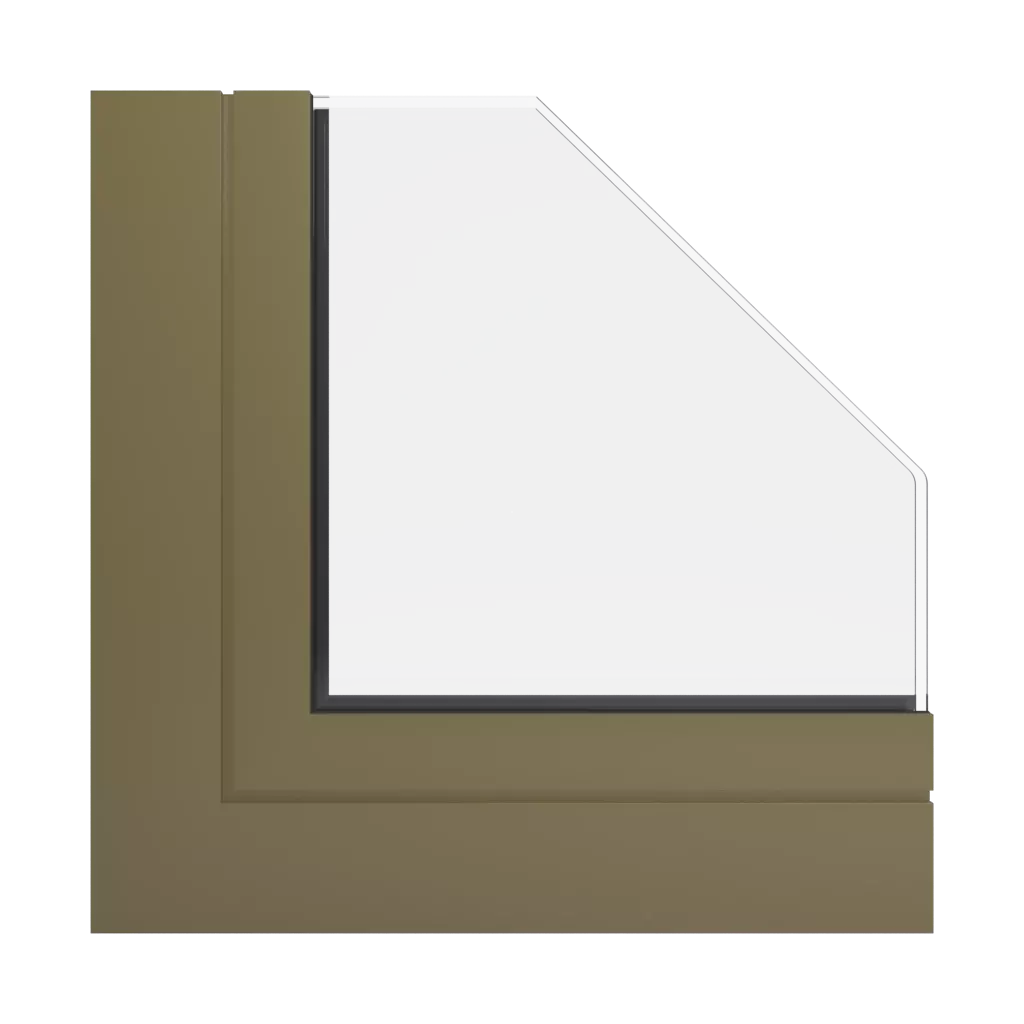 RAL 7008 Khaki grey products aluminum-windows    