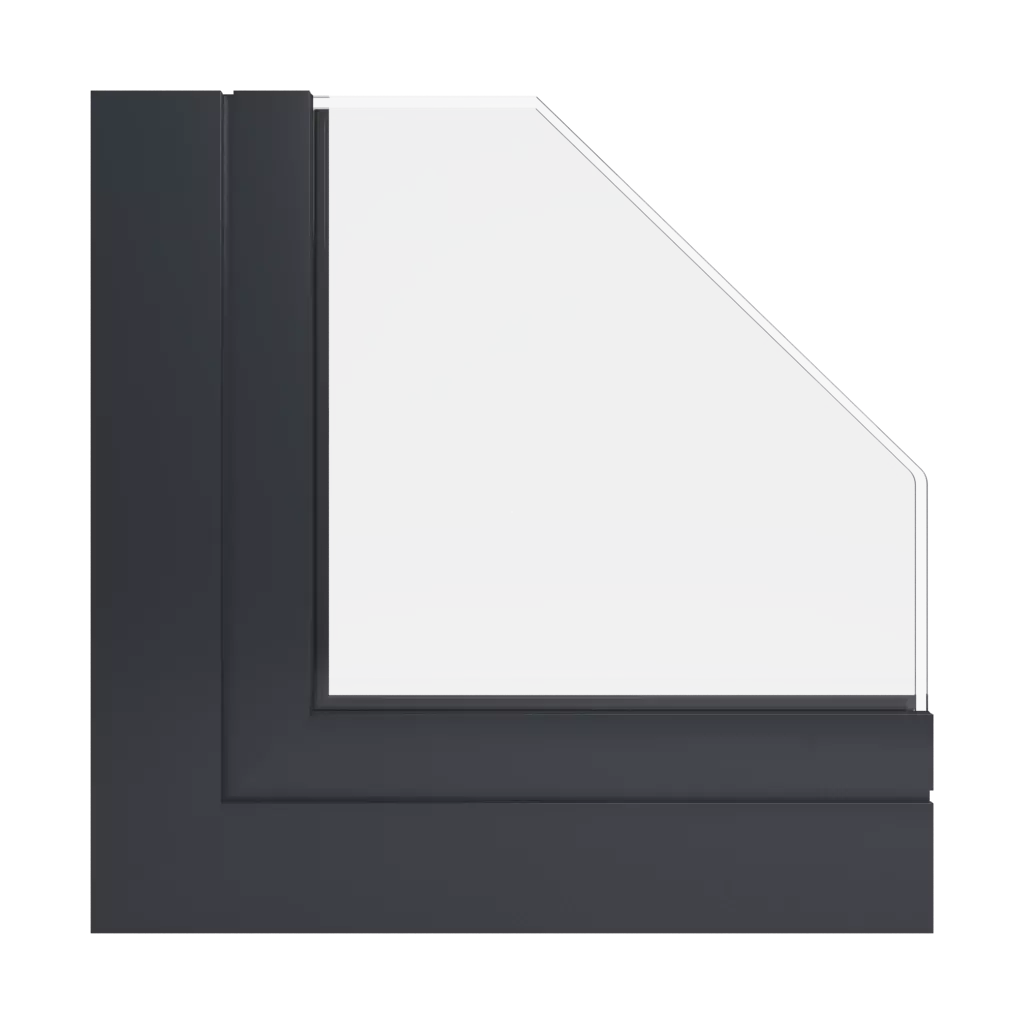 RAL 7021 Black grey windows window-profiles ponzio pe96