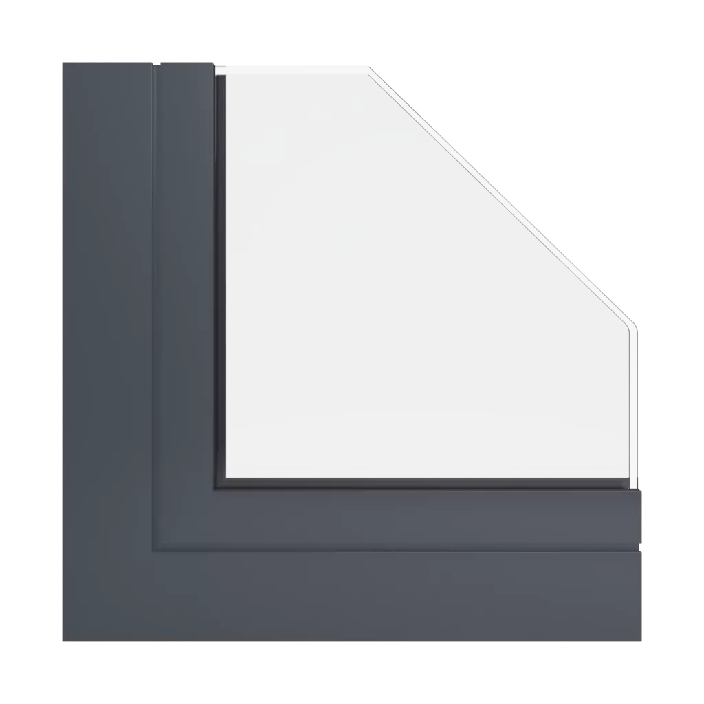 RAL 7024 Graphite grey windows window-profiles aluprof mb-78ei-seamless-fireproof-partition-wall