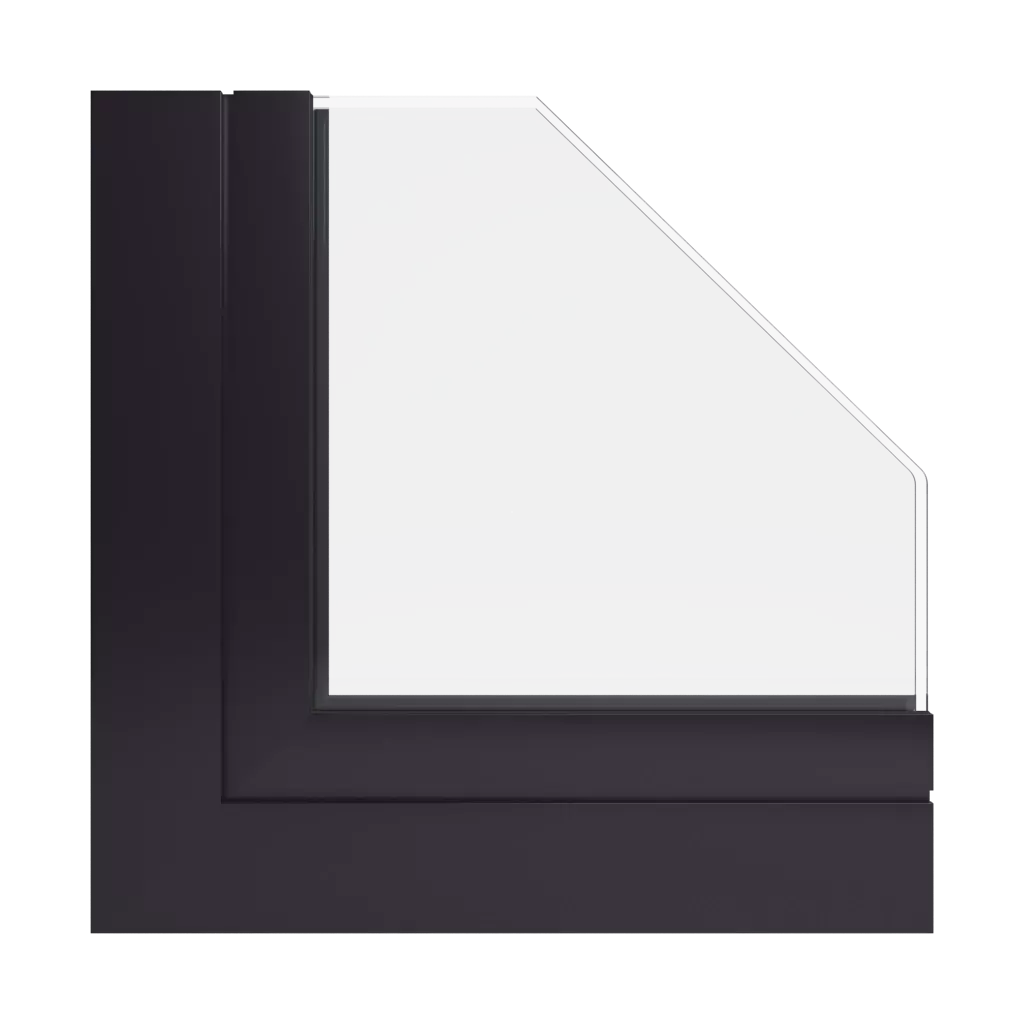 RAL 8022 Black brown windows window-profiles aluprof mb-sr50n-ei