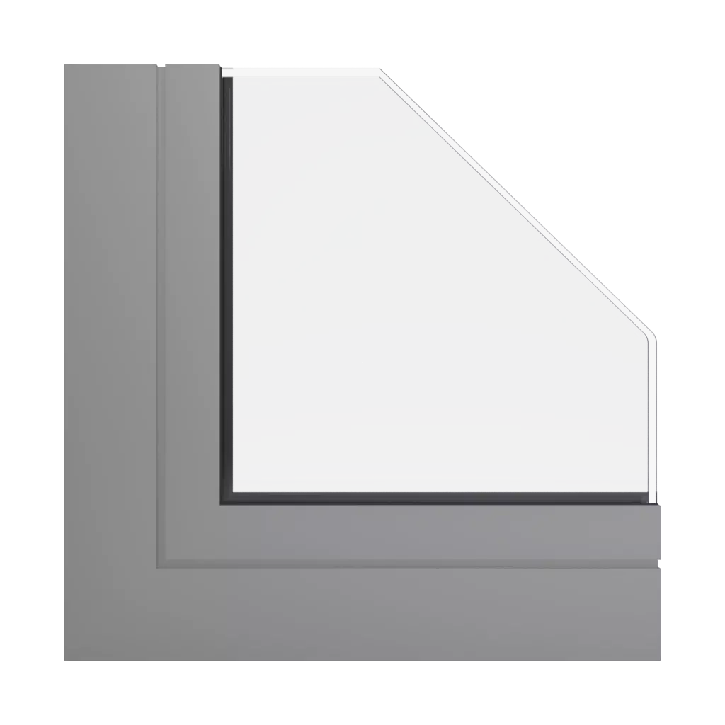 RAL 9007 Grey aluminium windows window-profiles aluprof mb-118ei