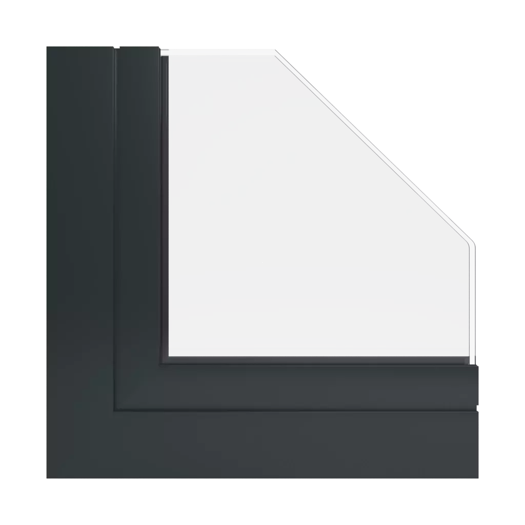 RAL 9017 Traffic black windows window-profiles aluprof mb-77-hs